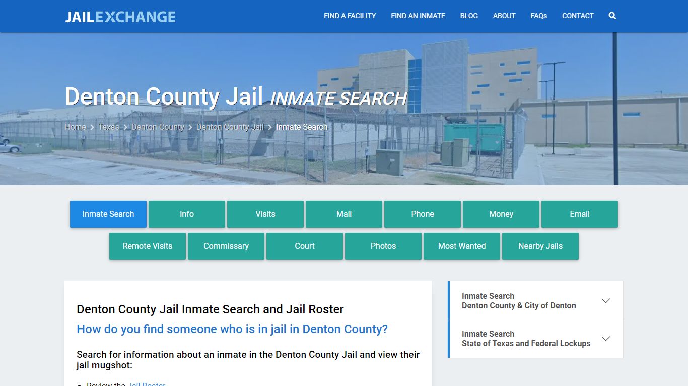 Inmate Search: Roster & Mugshots - Denton County Jail, TX